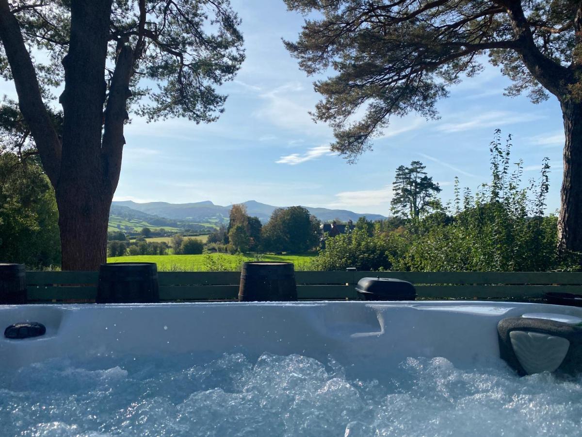 Mountain View Cottage, Hot Tub , Stunning Views Llanhamlach Exteriér fotografie